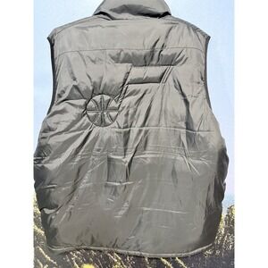 Utah Jazz NBA Vest Men's XXL Black Full Zip Puffer Jacket Pockets Logo